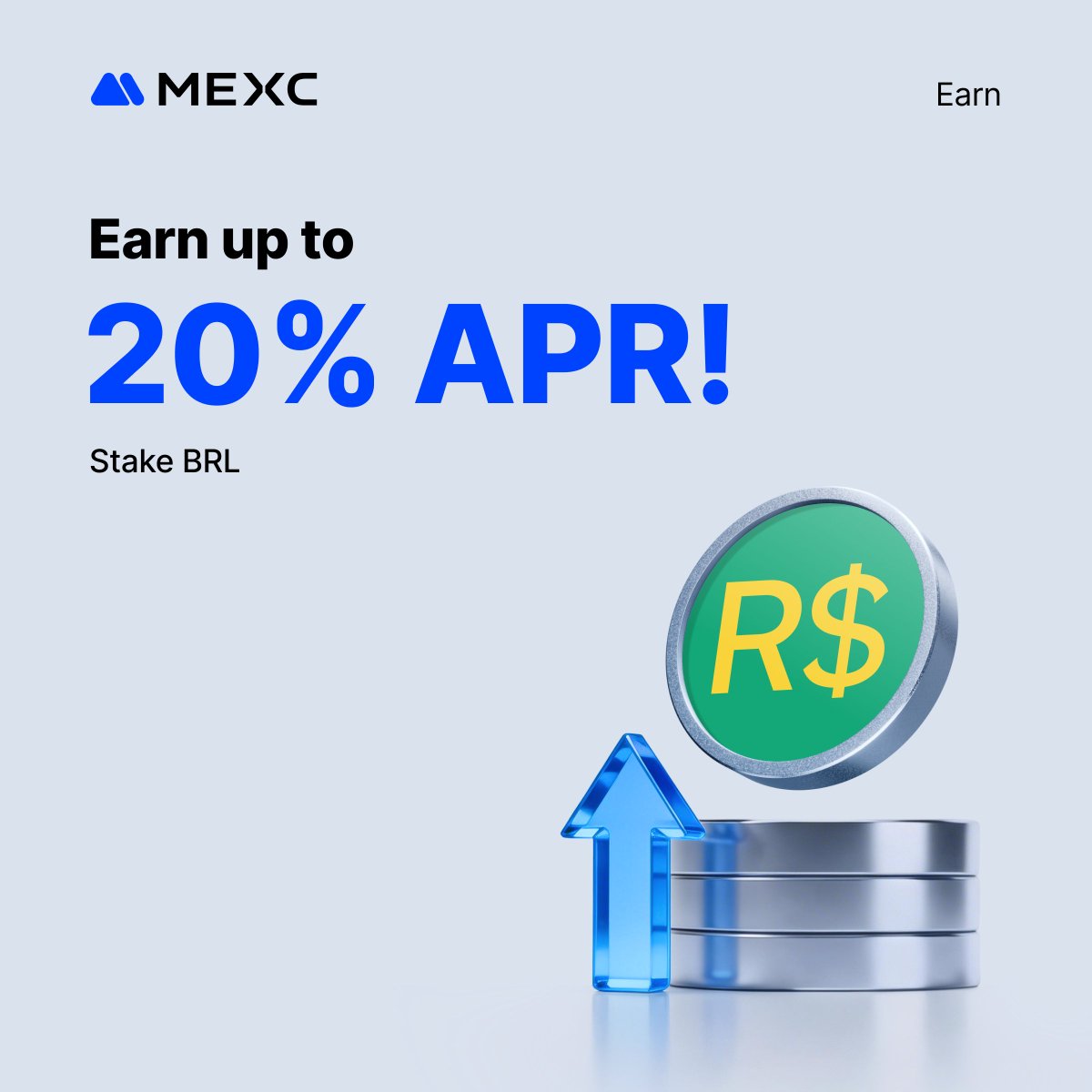 MEXC's tweet photo. ๐ง๐ท Double opportunity for $BRL users!
Earn up to 20% APR with MEXC Flexible Staking
๐ Start with MEXC now: https://t.co/vcaP9kiAV4 https://t.co/17k15YoeqV