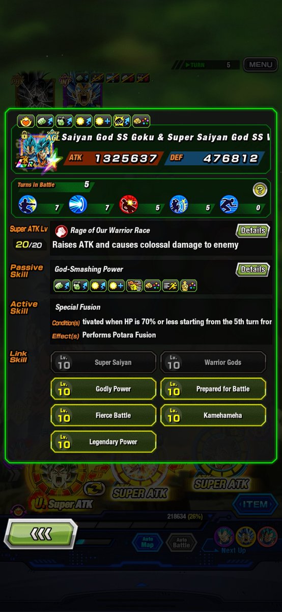 dank_anoos's tweet photo. @DaTruthDT We need a new showcase on the RoG team. They can "eat" normals in slot 2 with ui goku support I swear🙏 Highest I've ever seen their stats https://t.co/59gi9Ihb5E