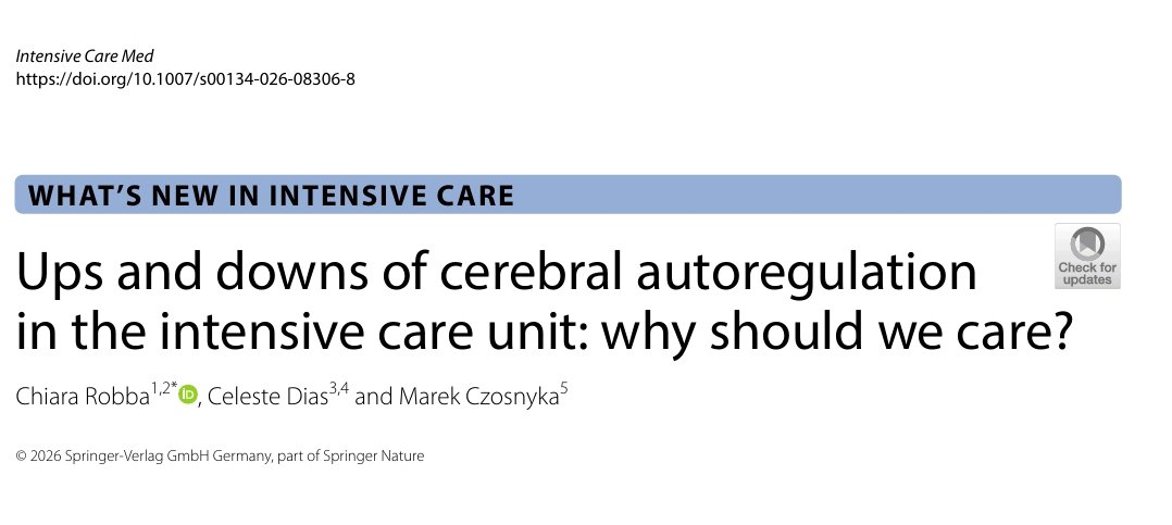 Ups and downs of cerebral autoregulation in the intensive care unit: Why should we care?
doi.org/10.1007/s00134…
<a href="/chiara_robba/">Chiara Robba</a>