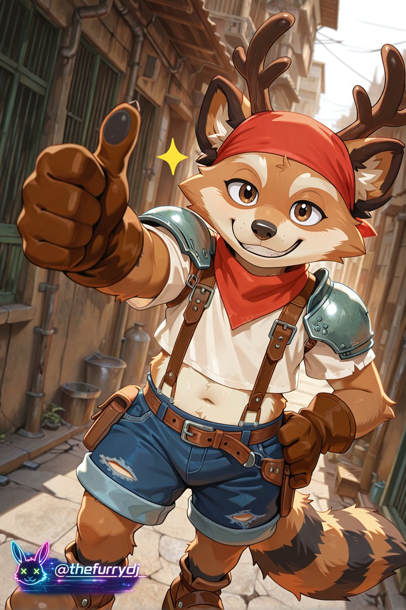 Next up is <a href="/powel29349/">ShaPow</a>'s Harken as Wedge from Final Fantasy VII #furry #furryai #aiart