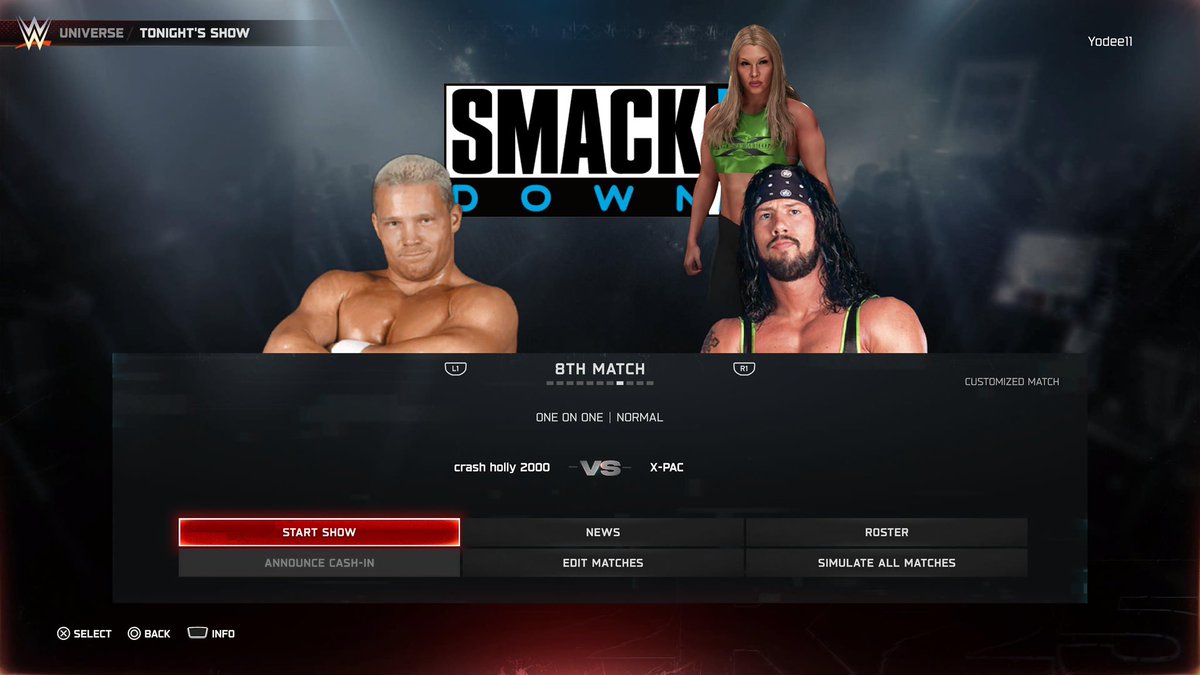 _yodee11's tweet image. #CrashHolly vs #Xpac w Tori 

Attitude Era Night 2 

Smackdown 

Link 🔗 youtube.com/live/TmRuwp0kD…
