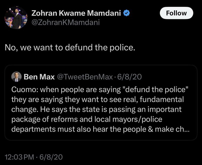 ecPolitics_j's tweet image. #NYC #Mayor Mamdani (D) ☭  will #DefundThePolice 5,000 NYPD Police Officers To Be Cut From The Department Budget ...