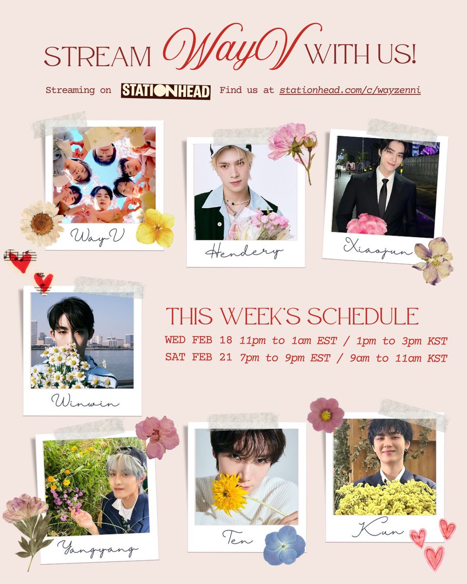 WayVwithUS's tweet photo. [📻 Streaming] Stream WayV With Us Schedule
💗 WayZenNies, come join our streaming parties this week! 🌸
📻 STATIONHEAD: https://t.co/DPWFg2etk1
🗓️: Feb 18-21

#StreamForWayV #威神V @WayV_official https://t.co/NZ33s3JNMN