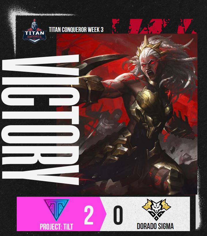 An absolute nailbiter that kept the community at the edge of their seats, PROJECT: TILT come away from week 3 with a bloody performance. The squad moves onto 3-0 for the season!