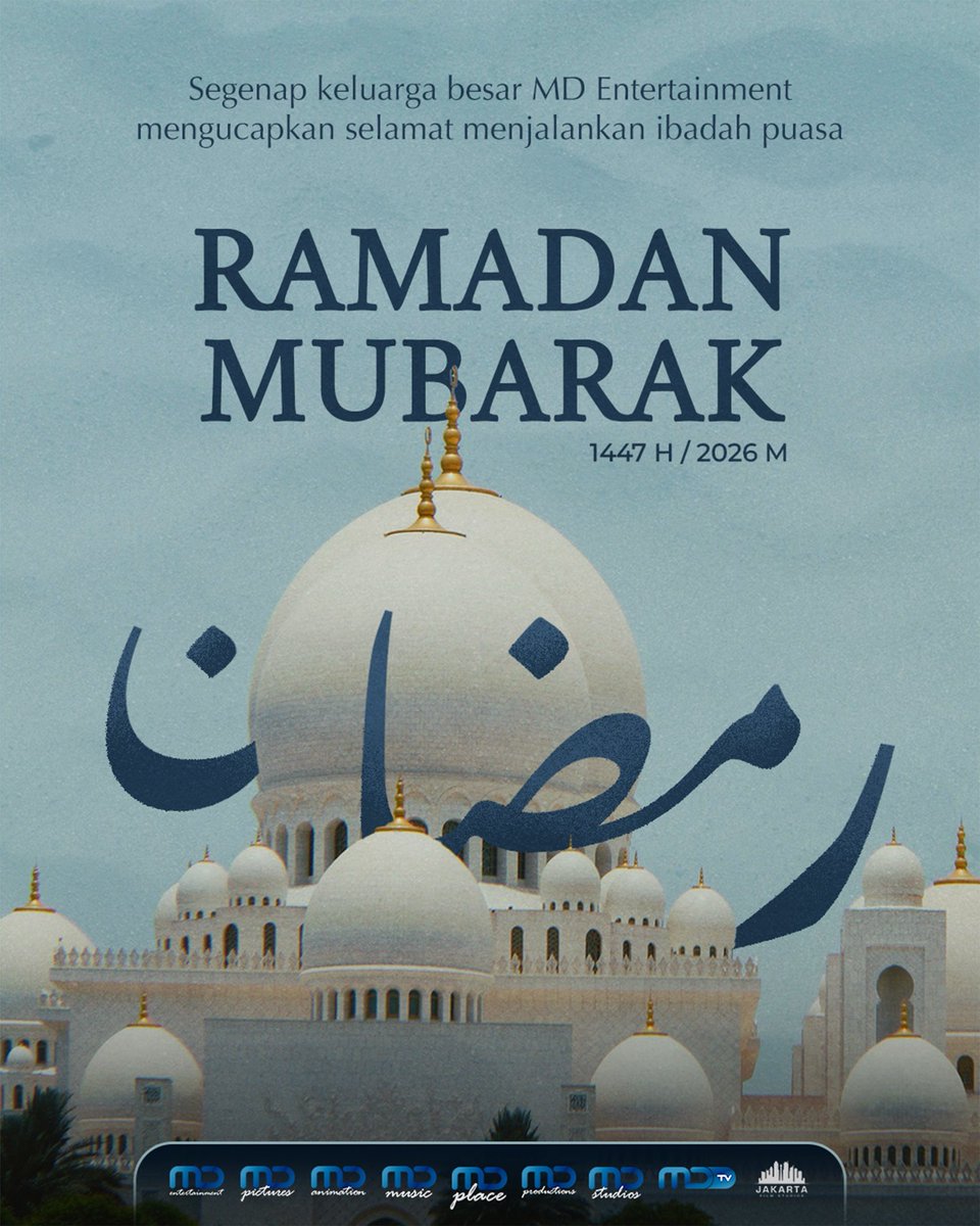 MDEntertainment's tweet photo. Selamat menunaikan ibadah puasa Ramadan 1447 H.

Semoga Ramadan ini membawa ketenangan, keberkahan, dan kebaikan di setiap langkah. 🌙✨

#MDPictures
#MDEntertainment
#MDGroup https://t.co/2qcTdDwKjT