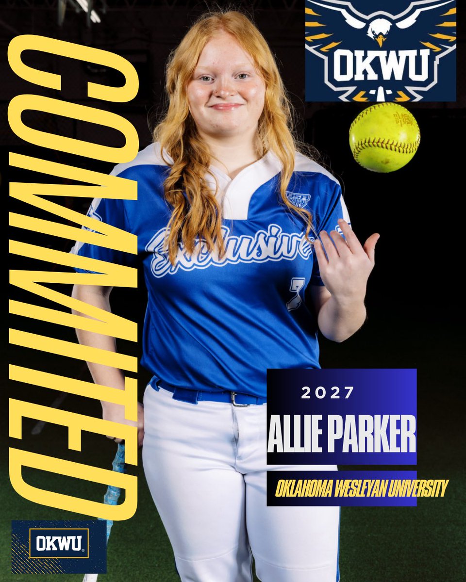 So blessed to announce I have committed to continuing my academic and athletic career at Oklahoma Wesleyan University. I want to thank <a href="/OKWUeagles_SB/">OKWU Softball</a> for making this possible. I also want to thank my friends and family. I am beyond blessed to have this opportunity.