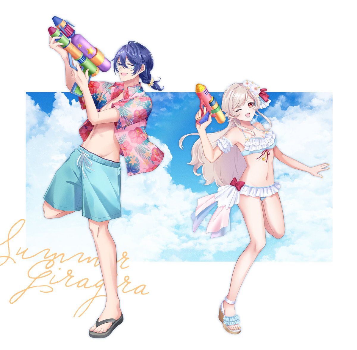fluffy_atr's tweet photo. 【MVイラスト】
昨年夏のものとなりますが、カバー動画にて担当したイラストです🌻  @SeiRen_Fantasia
#illustration #Vtuber https://t.co/mXY7pOKan7