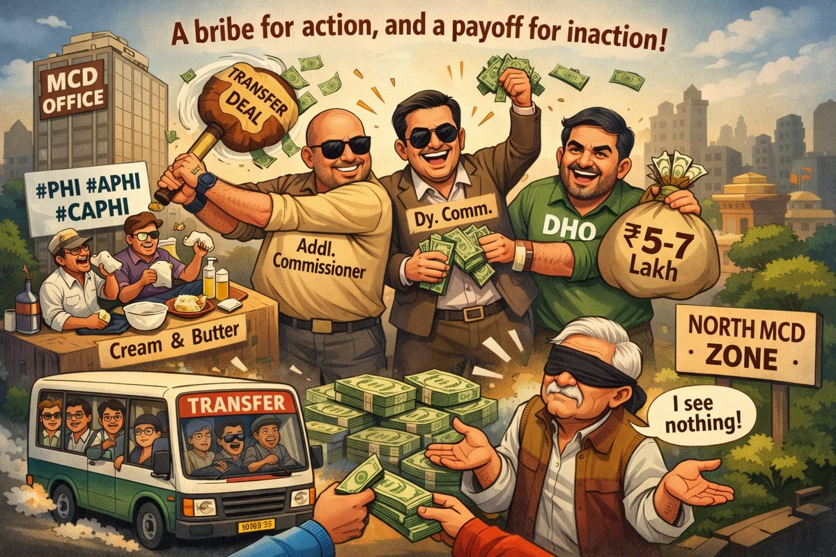 PressSubodhJain's tweet image. कुछ करने के लिए भी नजराना और कुछ नहीं करने के लिए भी शुकराना!

मुद्दा दिलचस्प है, मगर खिलाडी इतने शातिर हैं कि शहर को सुविधा देने की जगह पूरा दिमाग अपनी सुविधाओं के लिए झौंक दिया!

बात हो रही है @MCD_Delhi के ऐसे #PHI #APHI और #CAPHI की जो करीब तीन साल से एक ही इलाके में दूध-मलाई