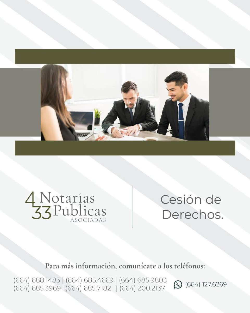 Lictirso1's tweet photo. Amigos, cualquier duda que tengan en una cesión de derechos, comunícate con tus notarías de confianza y con gusto te atenderemos. Notarías Públicas Asociadas 4y33.  Tijuana  Baja California https://t.co/htfmqTDBQD