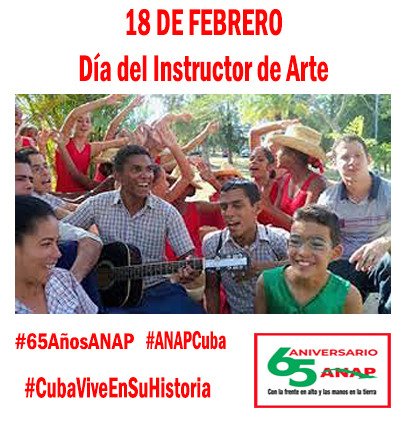 #AnapLasTunas Muchas felicidades para todas y todos los instructores de Arte   en especial a los que laboran en el radio de acción de nuestras Cooperativas  #AnapCuba