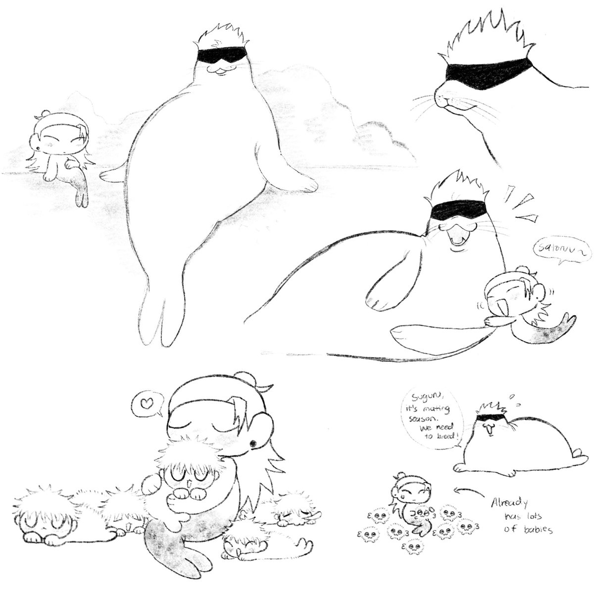 Min_Min703's tweet photo. I’m sorry I just had to draw more seal goge 😭🙏 https://t.co/sML5V3dZYw