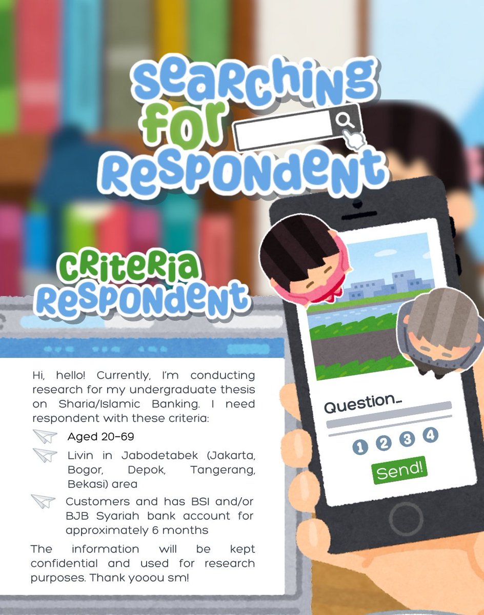 help retweet? will be appreciated 🫧 timaaci banyak!

helooo! dalam rangka menjalankan ibadah skripsi, aku lagi nyari responden yang sesuai sama kriteria di bawah ini #BeriAkuResponden

yang sesuai kriteria responden boleh rep amja atau (minta tolong) dm aku juga boleh 🫶🏻 TYSM!