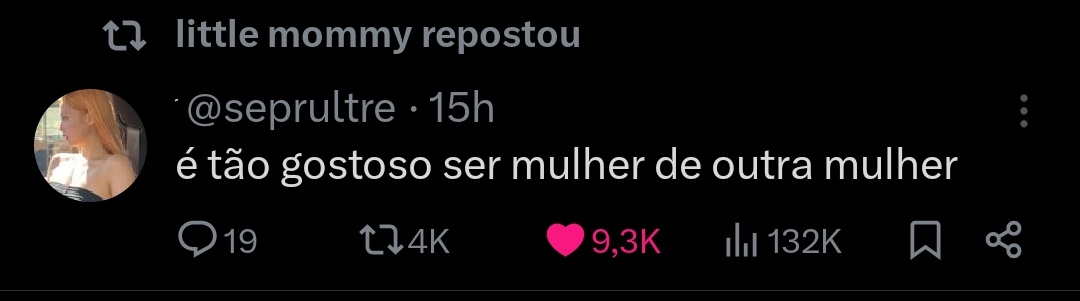 tamiriscasali's tweet photo. A gente sabe que venceu na vida e obteve sucesso na missão, quando a mulher (antigamente hétero) posta isso aqui ❤️😂🙏🏻 https://t.co/OZGQdjiRAA