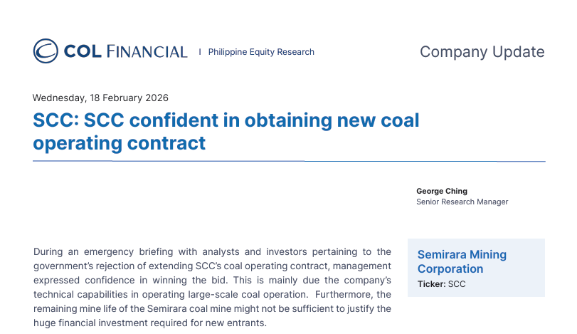 $SCC: SCC confident in obtaining new coal  operating contract

Read the full Company Update by logging in to colfinancial.com 

#COLresearch #COLFinancial