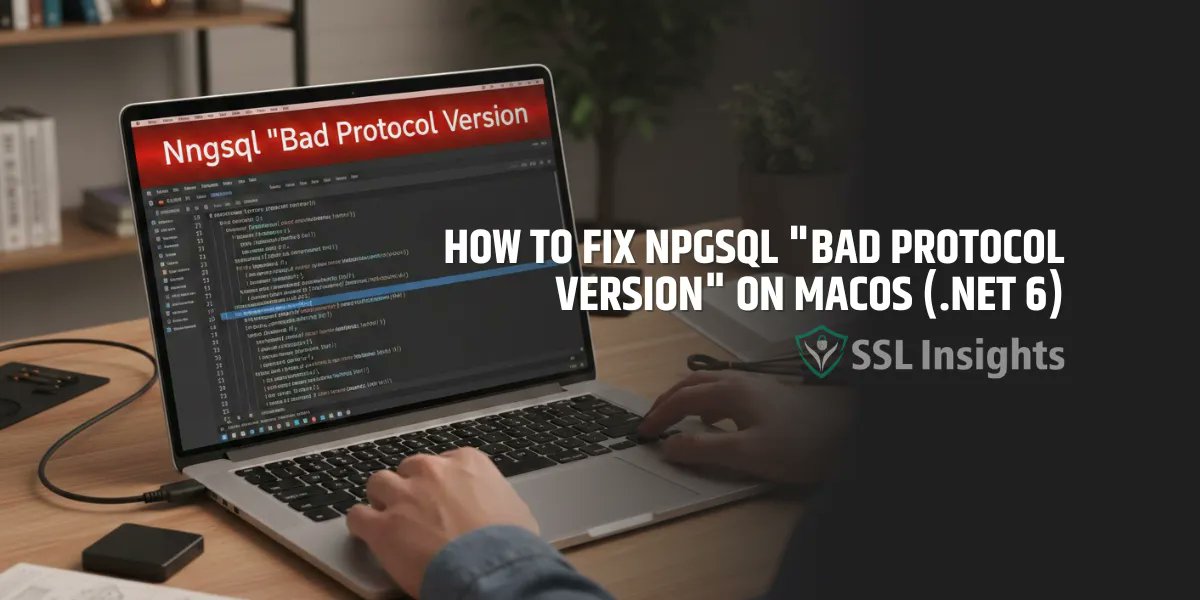 WeSSLInsights's tweet photo. Running into Npgsql Bad Protocol Version on macOS with .NET 6? 😫

Learn what causes it and how to fix it step-by-step 👇
https://t.co/dbN6q4KGjS

#dotnet #macos #Npgsql #DevOps #Programming #ErrorFix #SSLInsights https://t.co/kjd6ycnszi
