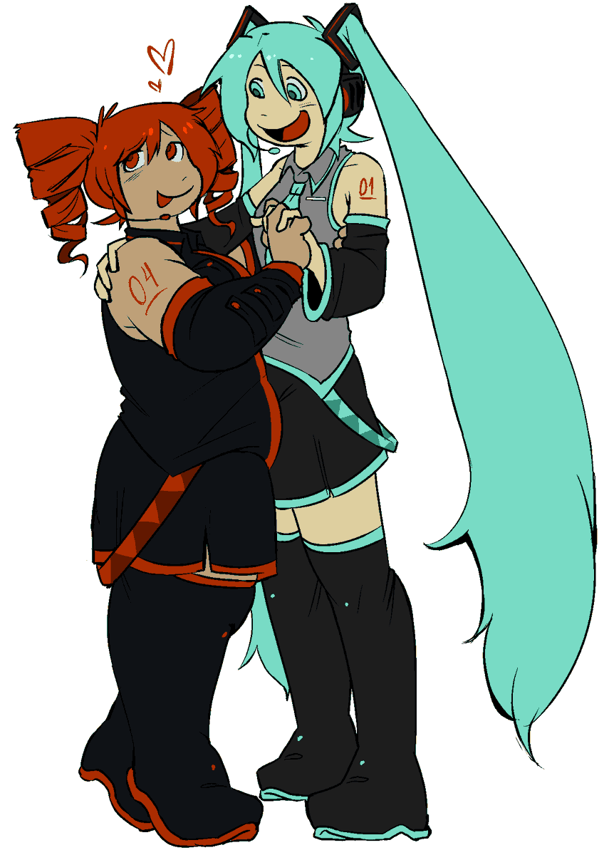 glaii_00's tweet photo. miku and teto #VOCALOID https://t.co/UDcVzxPKGO