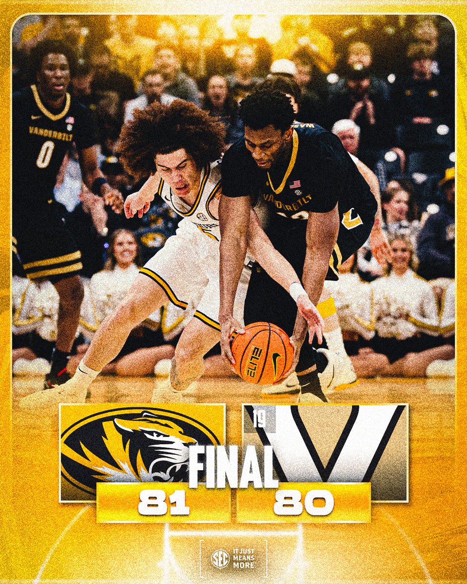 THE TIGERS HANG ON AT HOME 💪

<a href="/MizzouHoops/">Mizzou Hoops</a> x #SECMBB
