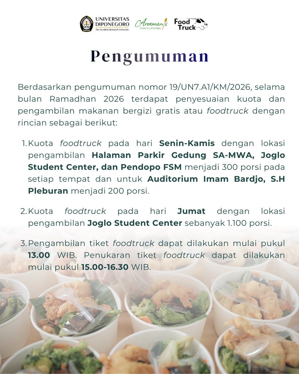 Food Truck Universitas Diponegoro tweet media