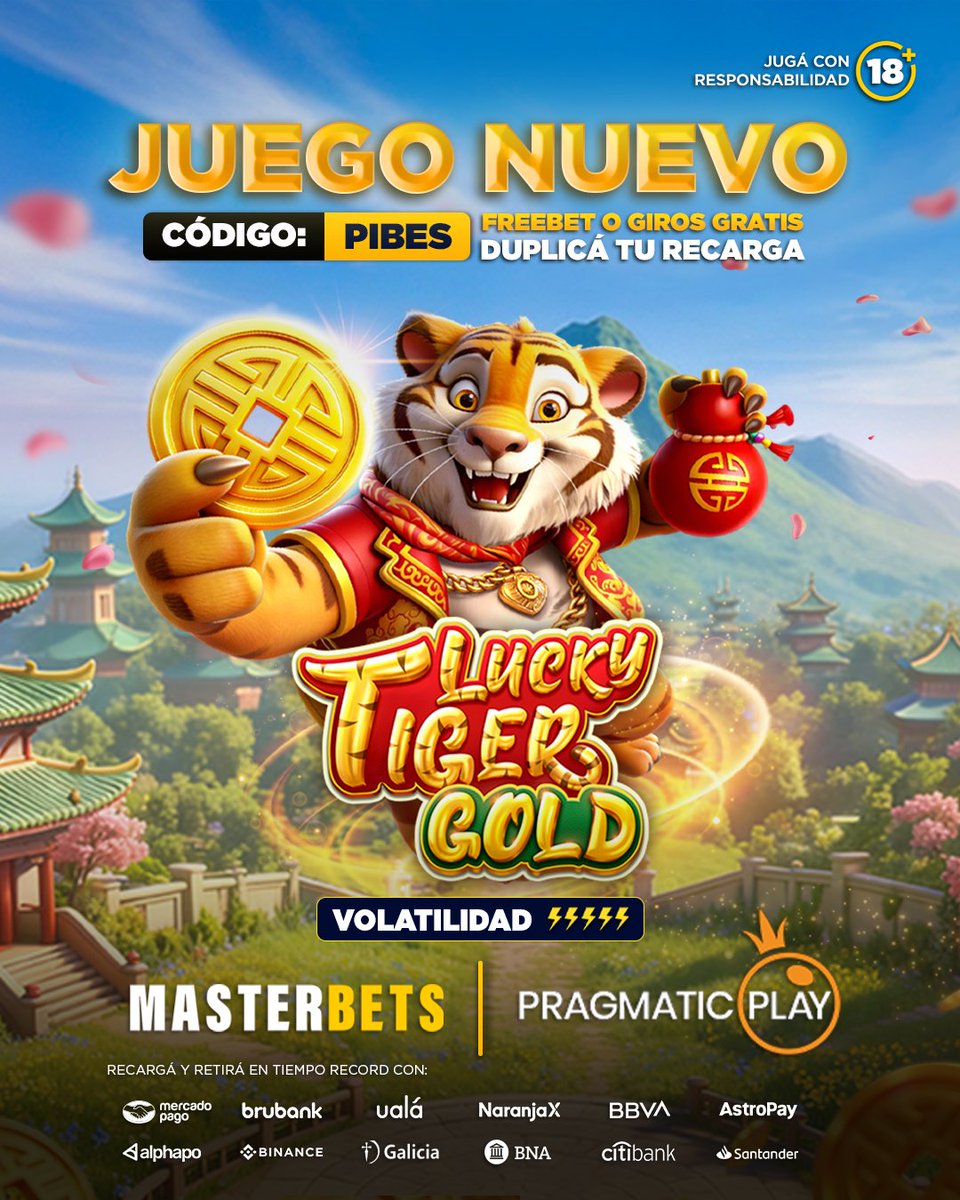 🐯 LUCKY TIGER GOLD – FAT PANDA
🆕 NUEVO JUEGO YA DISPONIBLE
✨ Entrá en un mundo de suerte oriental con premios dorados
💥 Dinámica rápida, bonus y emoción en cada ronda
🔥 Ideal para los que quieren probar lo nuevo y ganar en grande
👉 Jugalo ahora y despertá la fortuna del