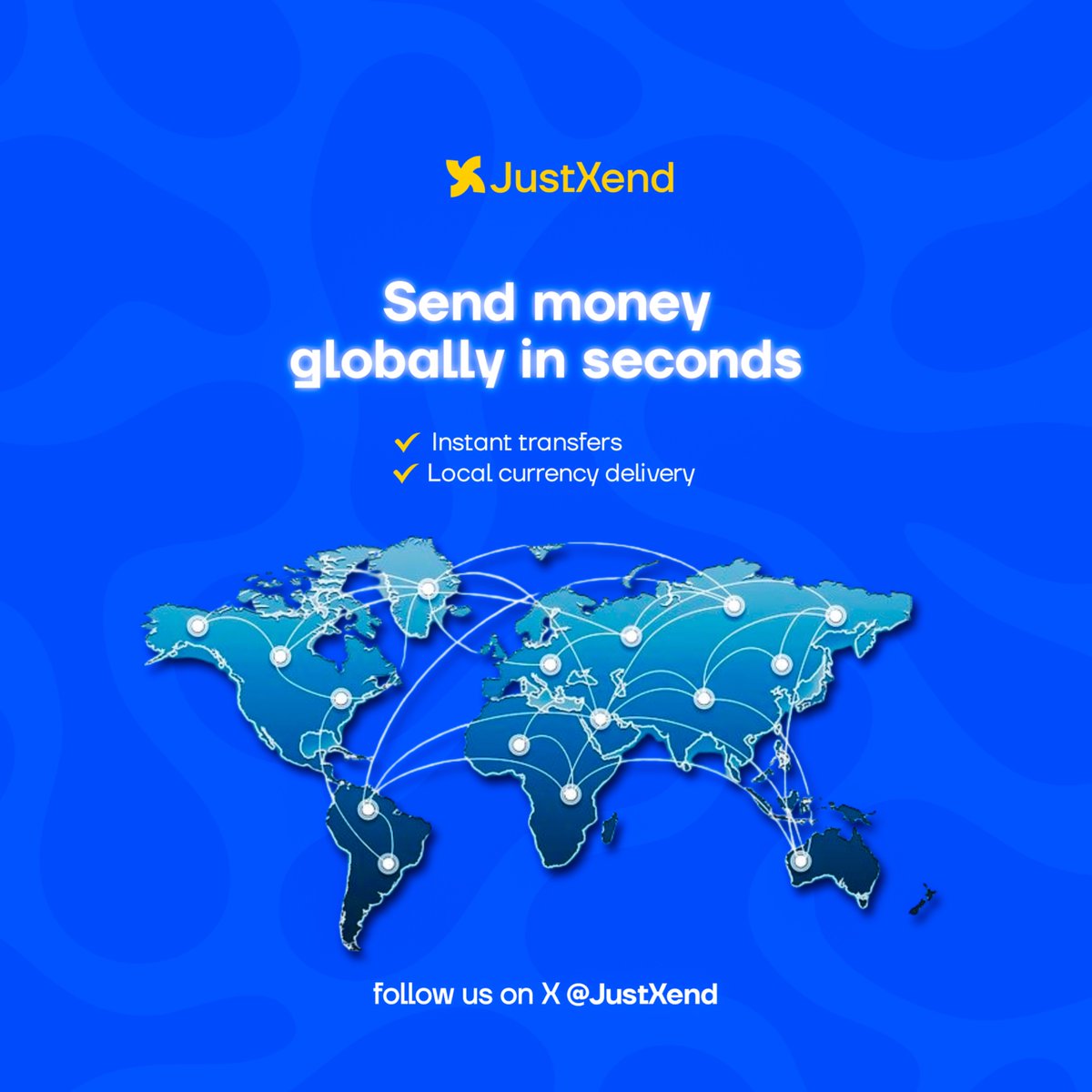 JustXend's tweet image. Send money anywhere in the world  instantly. No delays, no hassle, just fast global transfers in local currency. 🌍⚡ #JustXend #MoneyTransfer #Fintech