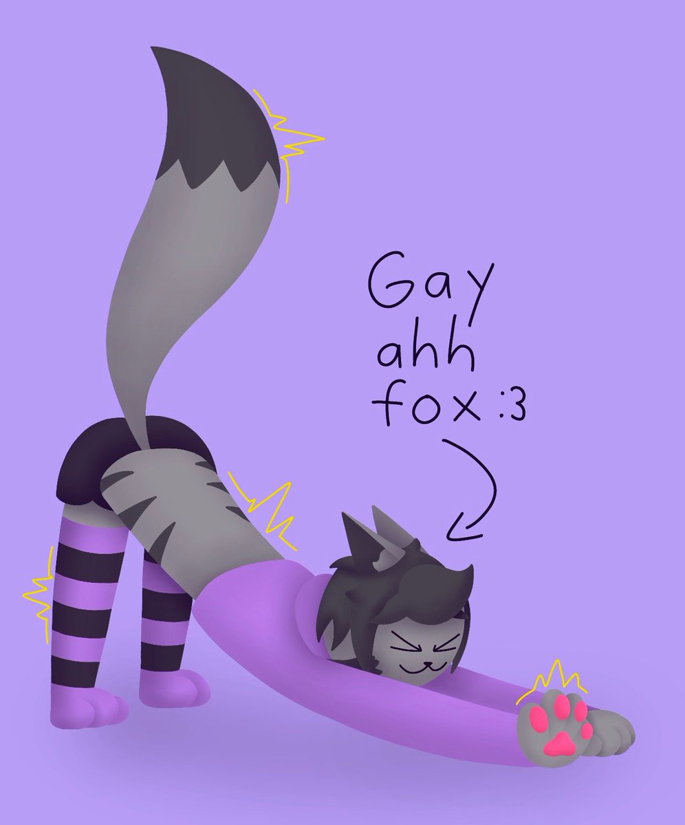 Bean1eBoy's tweet photo. Gay fox spotted stretching in a gay way (gayly) https://t.co/zEhPjcw32V