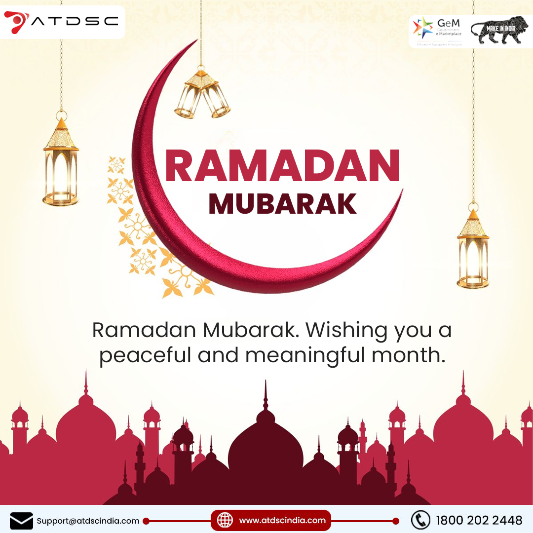 _atdsc's tweet photo. Ramadan Mubarak
ATDSC India conveys its heartfelt wishes on the occasion of Ramadan. 🌙
🌐 https://t.co/VjskNbZ8Ov
📞 18002022448
#RamadanMubarak #Ramadan2026 #Blessings #Peace #Prosperity #HolyMonth #ATDSCIndia #GeM #MakeInIndia https://t.co/2rTJktvP4i