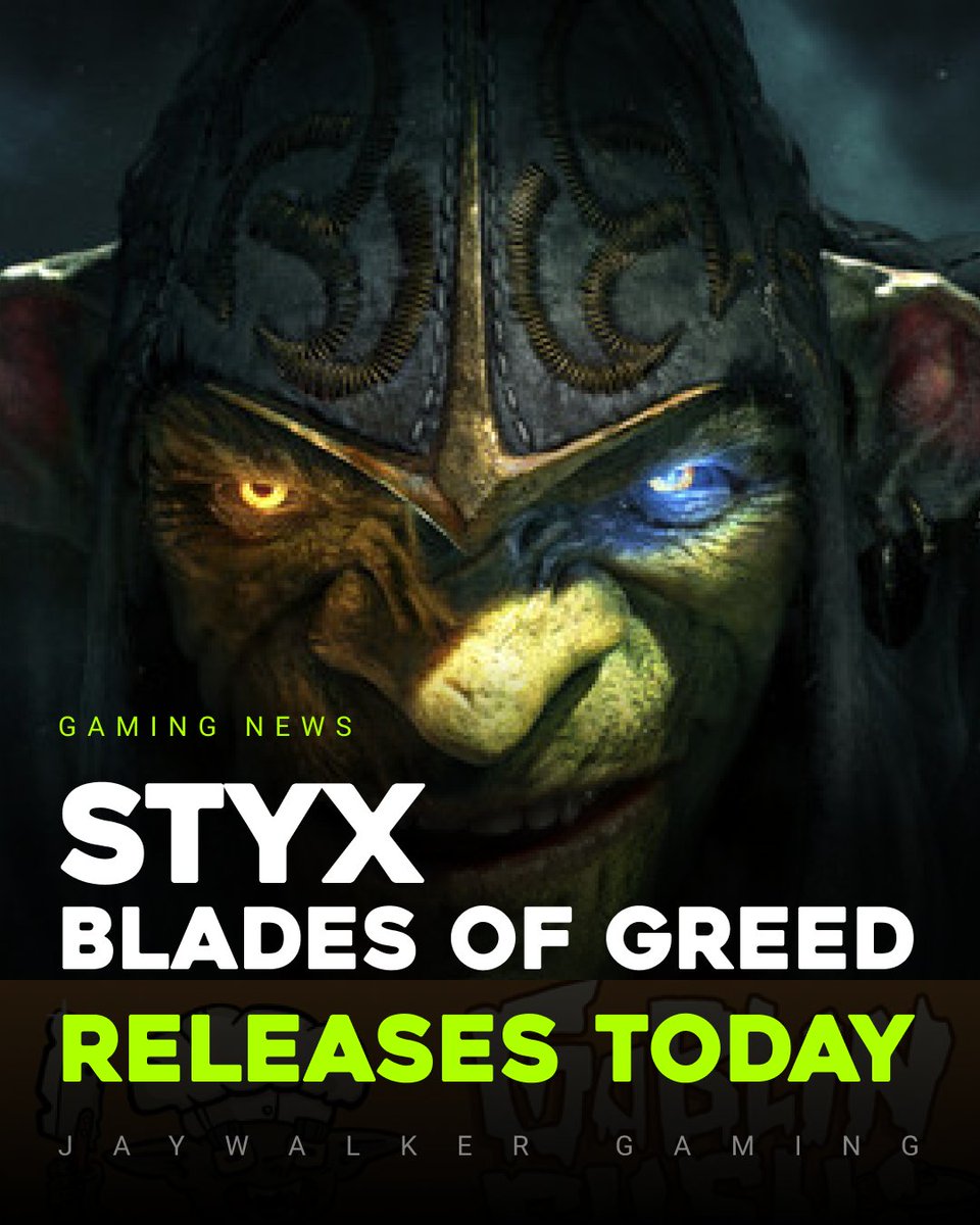 itsjaywalker's tweet photo. The world’s snarkiest goblin is officially back! 

#StyxBladesOfGreed is OUT TODAY. Master 3 massive vertical sandboxes and new Quartz powers.

If you miss "pure stealth" like Thief, this is for you.#Styx #PS5 #Xbox #PC @CyanideStudio @Nacon https://t.co/1pf6hgV4tm