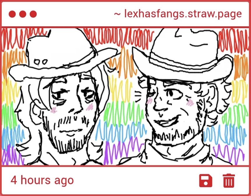 Thank you so much, dear, I am so happy my dumb little things brighten your days! 🥹 I love your work with my whole heart too ♡
The beloved cowboys are so pretty, I'm thrilled to carry them in my pocket!! Hehe the rainbow background is a must 🙂‍↕️