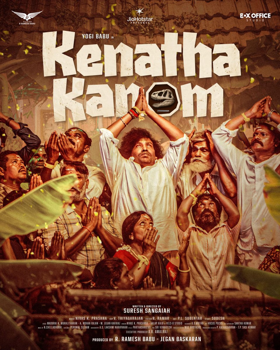 iYogiBabu's tweet image. Here is the first look poster of #KenathaKanom, a rooted and emotional rural entertainer starring #YogiBabu ✨
@iYogiBabu
@LovelynChand
@RaichalRabecca
#ActorRamakrishnan
@sureshsangaiah 
@Thiyagudop1
@PlSubentar
@nivaskprasanna
@ramar_r
@stuntsudesh
@RBTalkies
@srbabu74