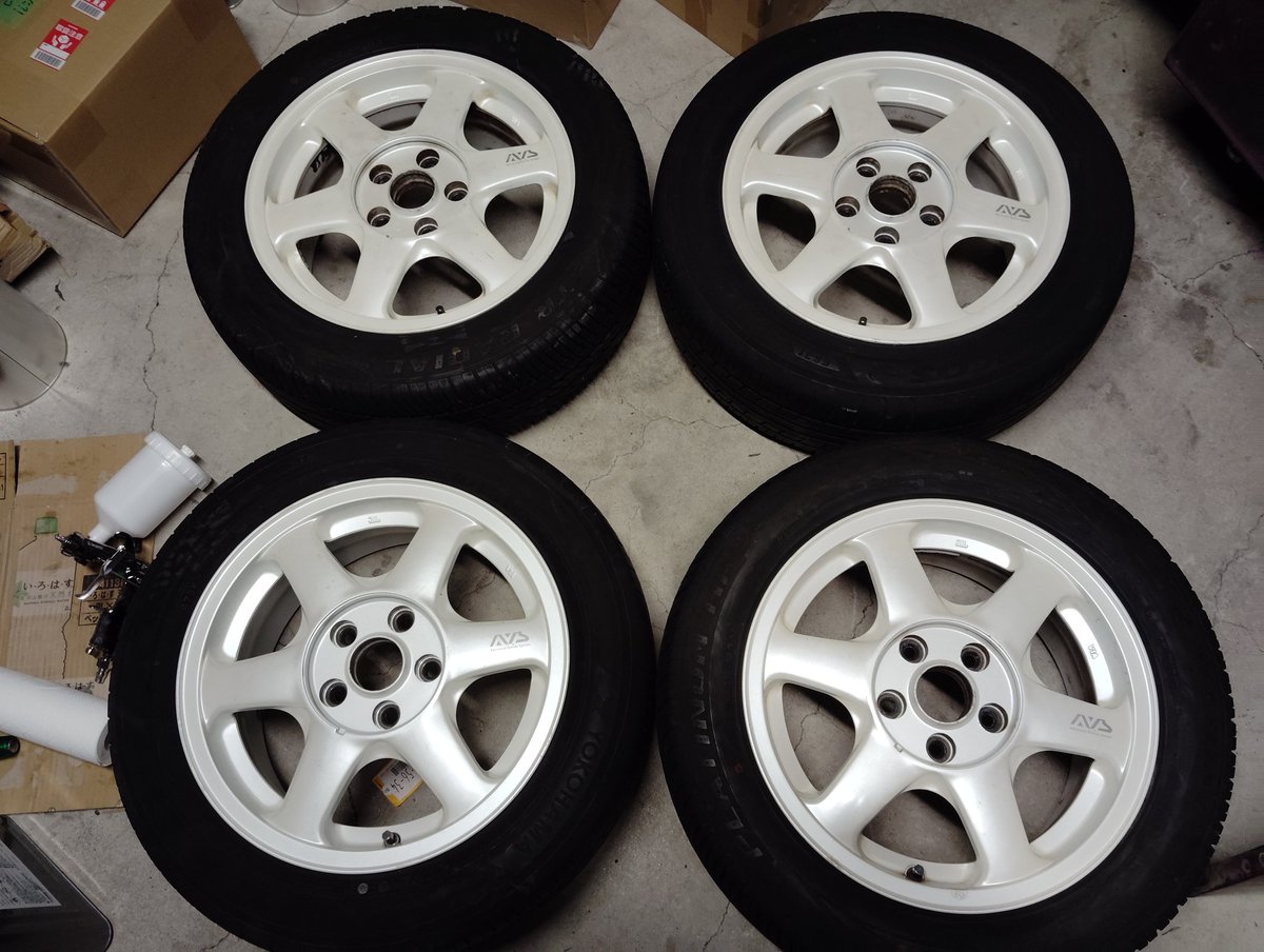 BRZ__tou's tweet photo. AVS VS6 16インチ7J+50
114.3/5h
タイヤ19年製バリ溝
4本　5万
岩手から引取り限定
 #ホイール売ります https://t.co/EP7O1ytYLJ