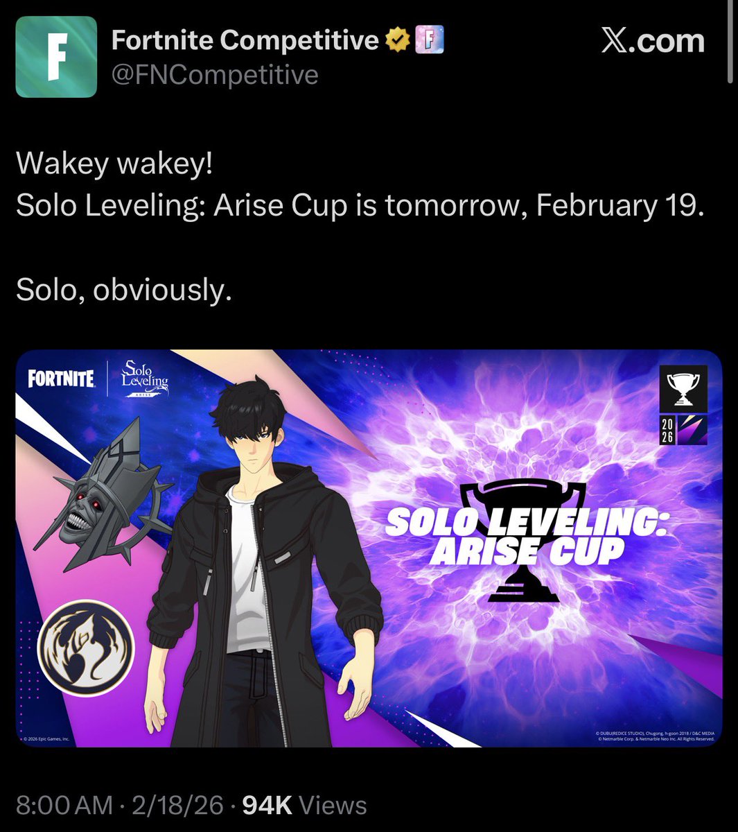 this isn’t the 1st time, but memes/shitposts i do for all of the roles i work on are just for fun/purely for the community, so i’m always pretty shocked when it gets used in official promo 😮 

that said tho can i pls audition to voice a character in da game Mr. Fortnite 😉