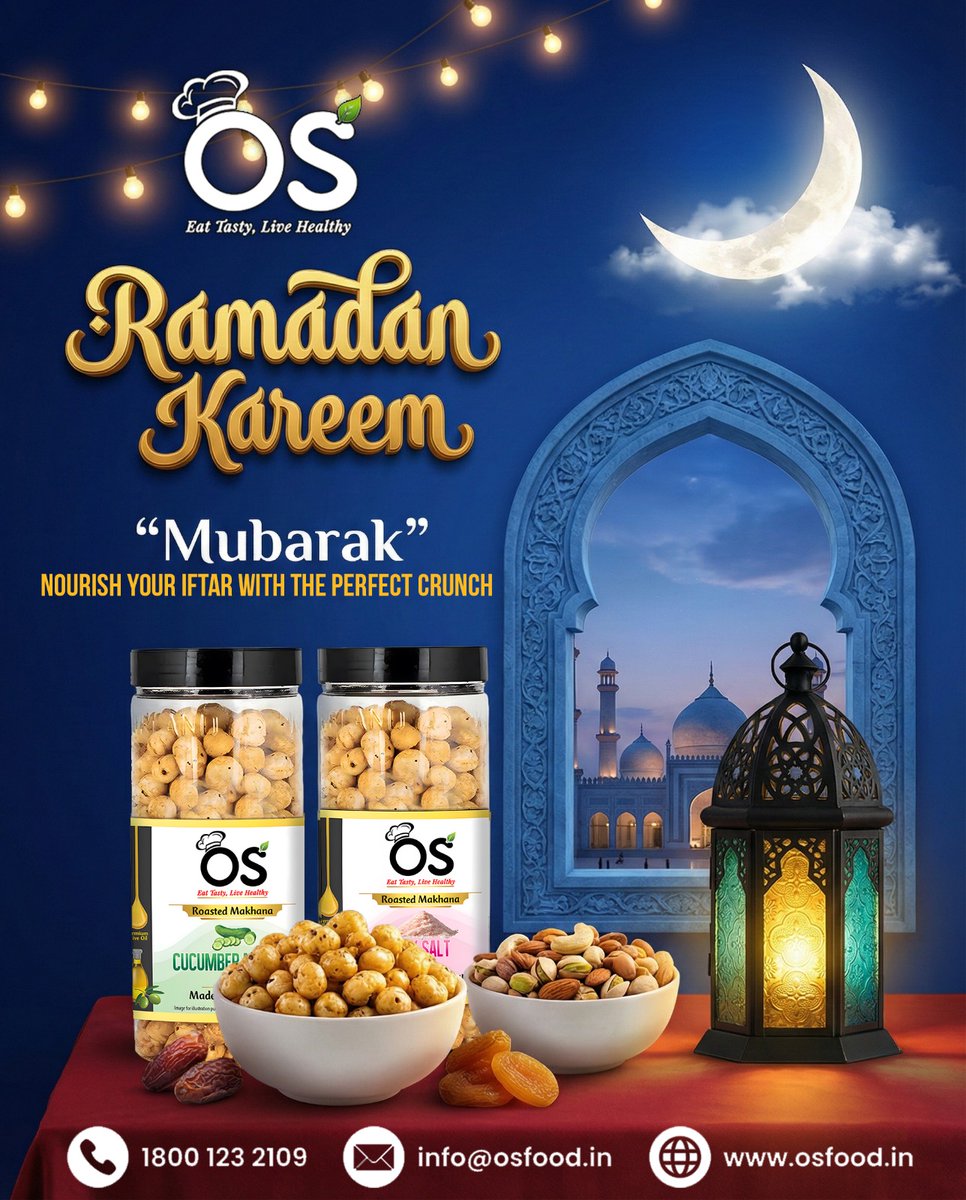 OSFood287124's tweet photo. 🌙 Ramadan Kareem from OSFood!

May this sacred month bring peace, reflection, and joyful Iftar moments with loved ones. Let’s celebrate togetherness and great taste this Ramadan. ✨

#RamadanKareem #OSFood #IftarTime #BlessedMonth #Ramadan2026 https://t.co/9nla5aFJHG