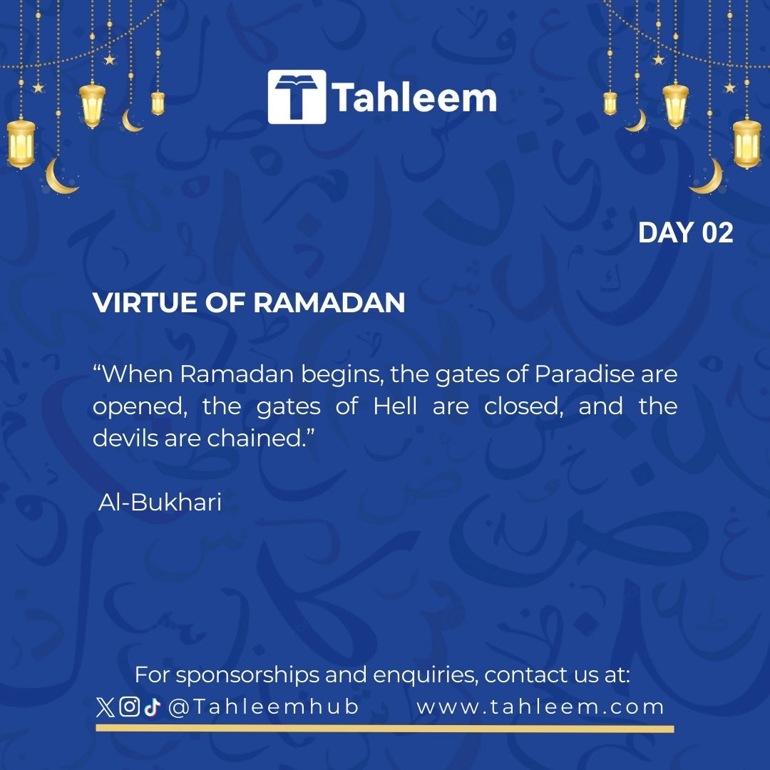 Day 2 Gates of Mercy

Ramadan has arrived… Mercy is open, forgiveness is near, Shayṭān is restrained. 🌙
Step into the month with hope, not fear.

#Ramadan #Day02 #Tahleem
