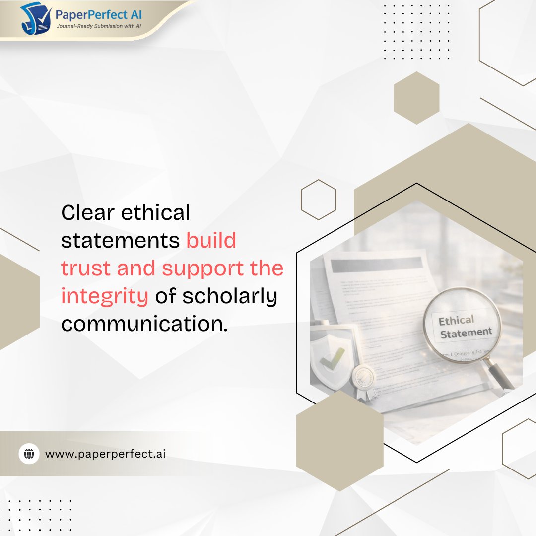 Ethical statements reflect the credibility of your research. Ensure them before  submission with PaperPerfect.

#manuscriptPrep #researcherLife #phDdLife #researchPaper