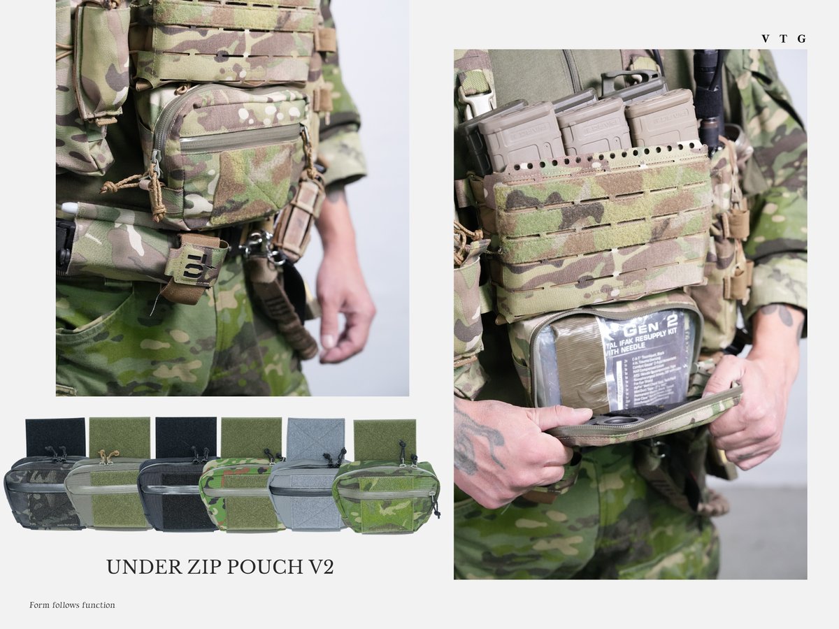 明日の再入荷品②】 ・UNDER ZIP POUCH V2 プレートキャリアやチェスト