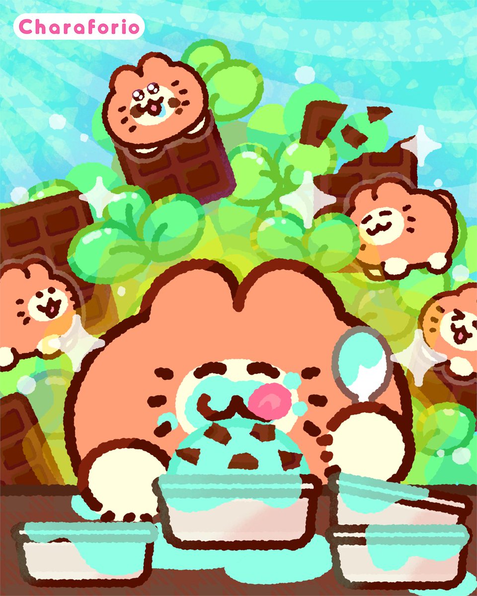 🌟おしらせ🌟 Charaforioさまにご依頼いただき、 「チョコミントの日