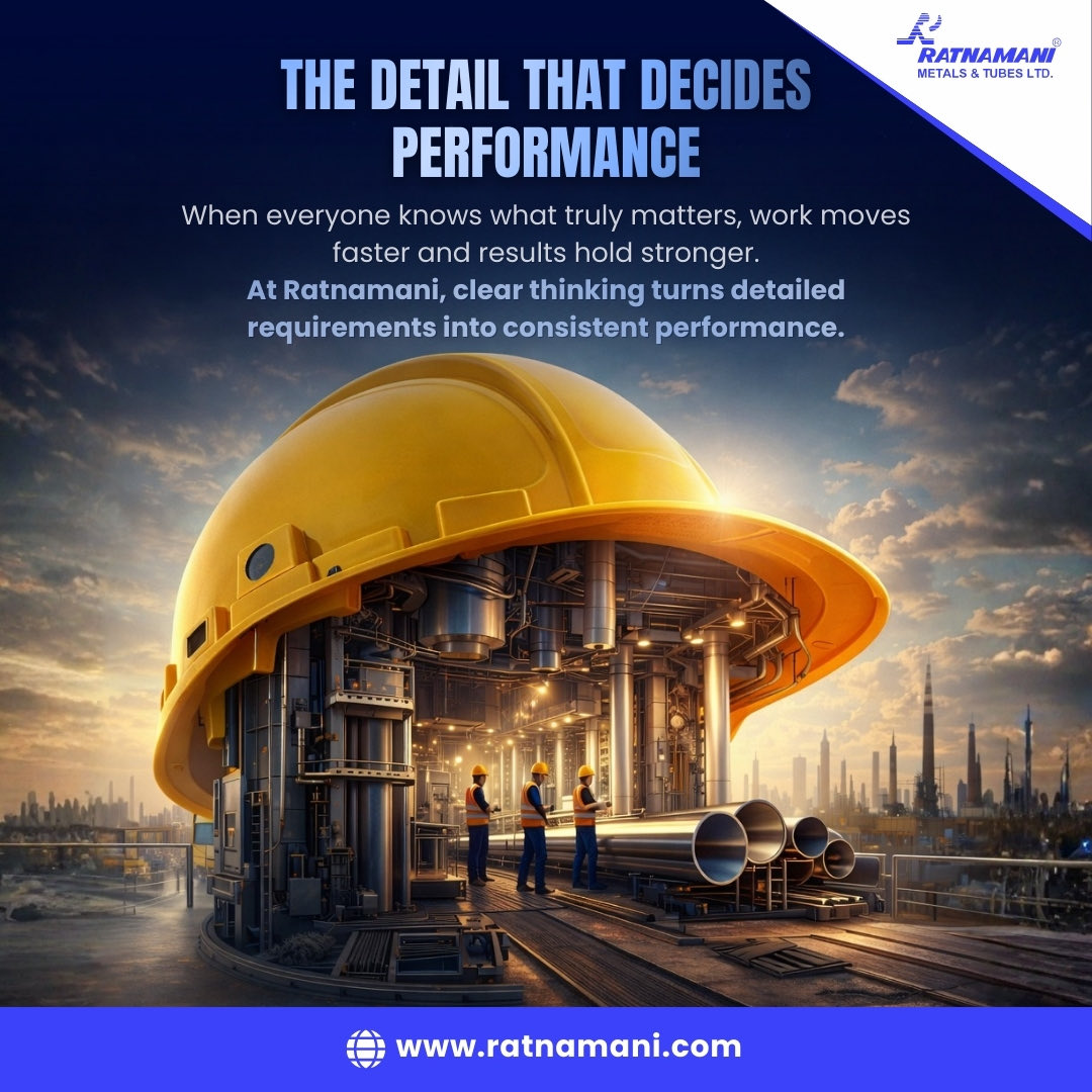 RMTLOfficial's tweet image. Engineering impact isn’t complexity - it’s clarity and intent. At Ratnamani, disciplined planning and precise execution turn design into dependable, real-world performance.

#RatnamaniMetalsAndTubes #EngineeringDiscipline #TechnicalExcellence