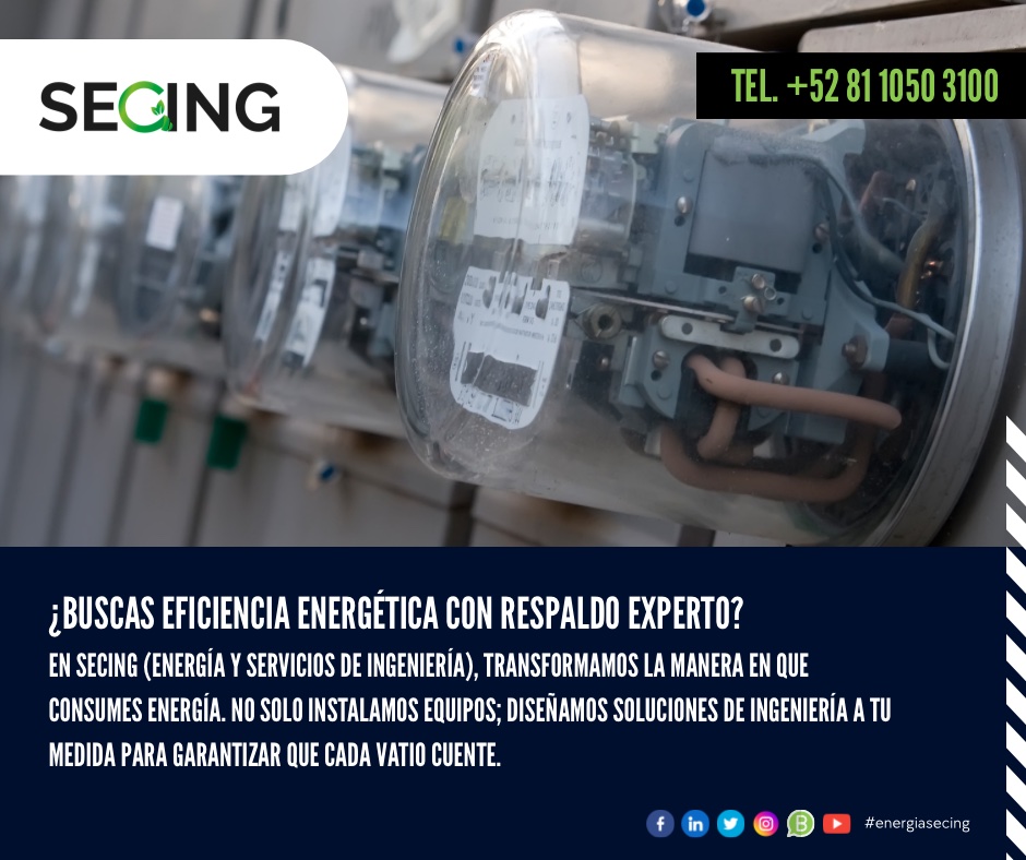 ¿Buscas eficiencia energética con respaldo experto? ⚡️
En Secing (Energía y Servicios de Ingeniería), transformamos la manera en que consumes energía. 

✅ Proyectos fotovoltaicos.
✅ Mantenimiento preventivo y correctivo.
✅ Consultoría especializada.

#ProyectosEléctricos