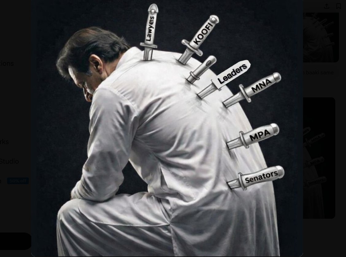 BalochVoiceof's tweet image. Knives of 'Lawyers', 'KOOFI', 'Leaders', 'MNA', 'MPA', 'Senators' stab Imran Khan—voice for Pakistan &amp;amp; people's help — orchestrated by establishment proxies to silence him. Since his May 2023 jail, economy regressed: peak ~38% inflation, near-zero growth. #PakEconomicRegression