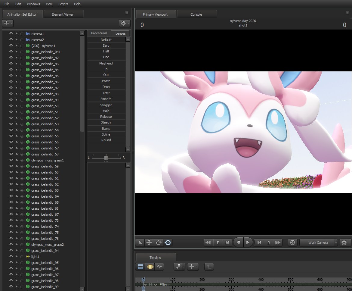 Ando trabajando en el render para el día de Sylveon, espero acabarlo pronto para seguir con los dibujos