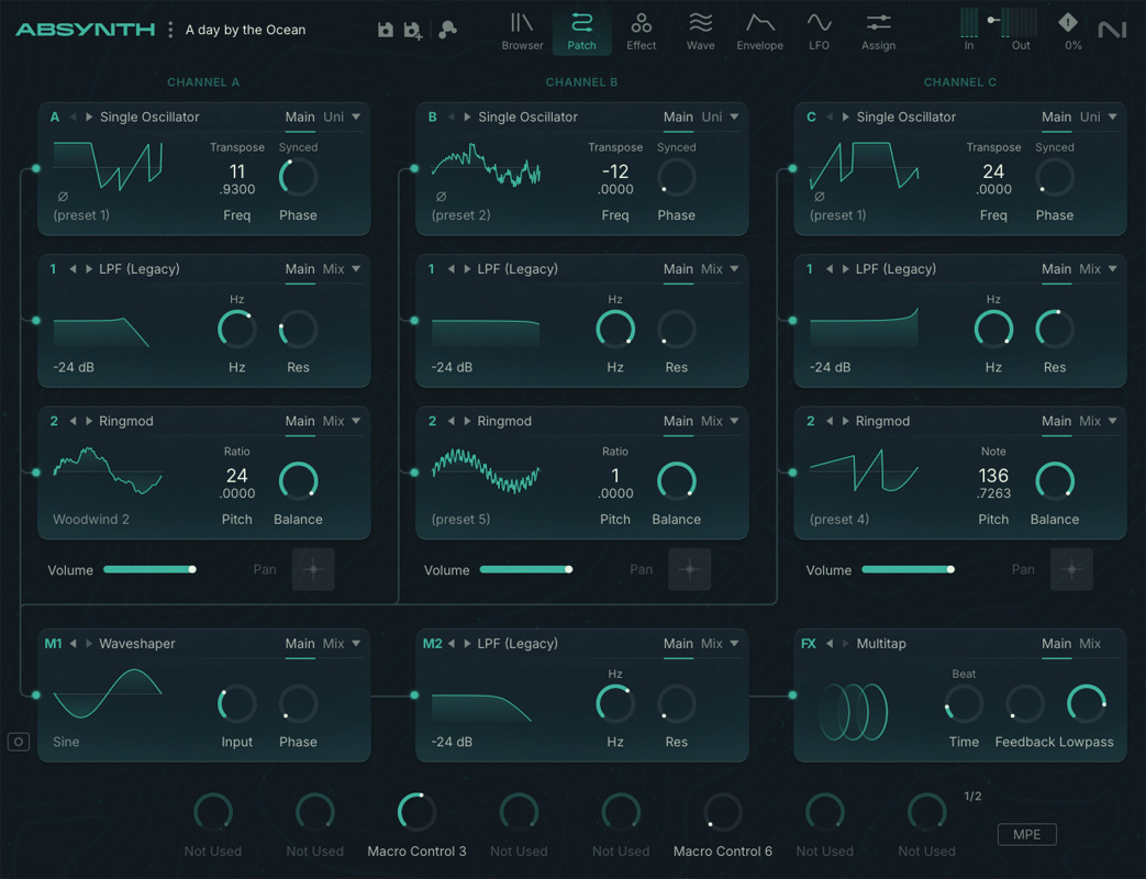 ブライアン・イーノらのプリセットも収録👀
／
NATIVE INSTRUMENTS Absynth 6 レビュー
by 松前公高 <a href="/kimitakamatsuma/">松前公高</a>
＼
MPEや立体音響にも対応した
セミ・モジュラー・ソフト・シンセ最新版！

1️⃣次元が違うエンベロープの性能
2️⃣“似ているけど違う音”を次々に提案