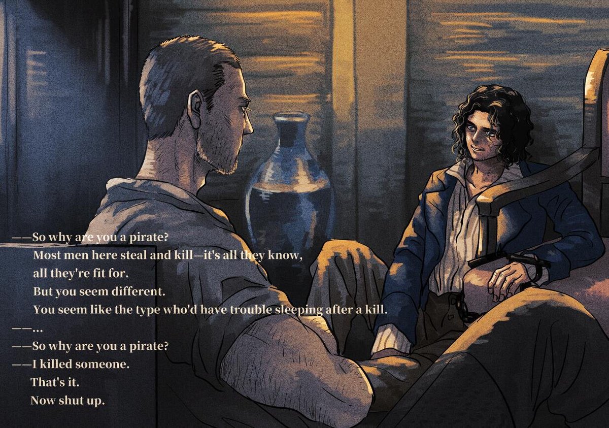 At the end of 1x02, Gates had Billy stand guard over Silver through the night.
#blacksails