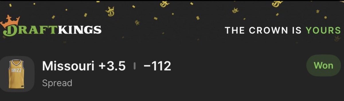 🔐Cash this NCAAB Single from <a href="/I_Neeed_M0NEY/">Rock</a> 

✅-112 Missouri +3.5 Spread