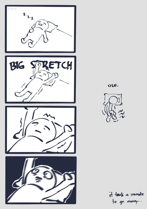 got a leg cramp in bed this morning 