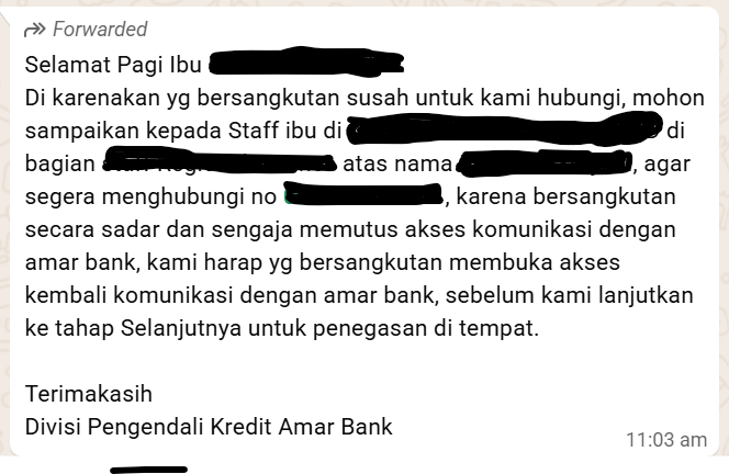 Stress bangett.. Akhirnya mereka reach out ke orang kantor juga, padahal gak pernah kasi nama atasan di aplikasi mereka.. :(
Siapa pun, help, I need kerjaan tambahan buat nambahin penghasilan. Data entry atau apa pun, yang bisa dikerjain dari rumah.. TT
