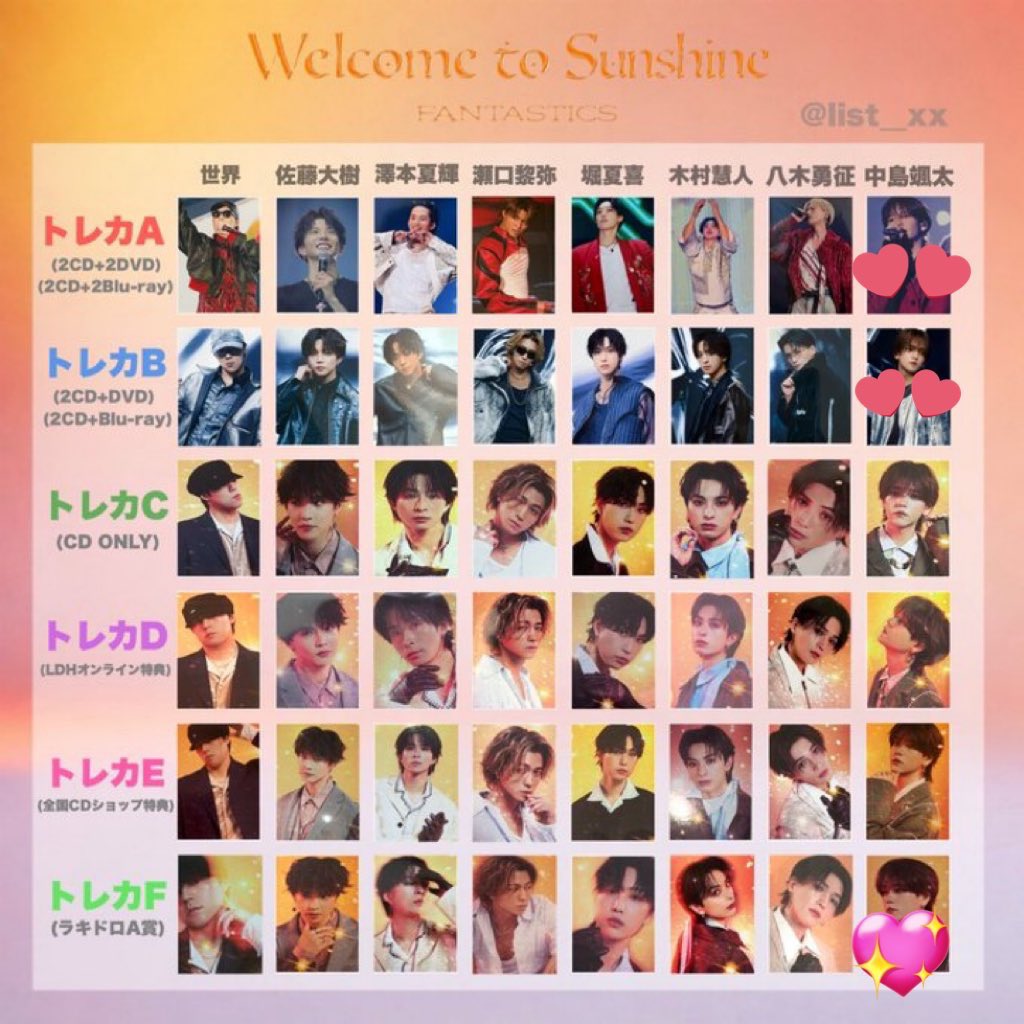 FANTASTICS ファンタ Welcome to Sunshine BEST ALBUM トレカ
