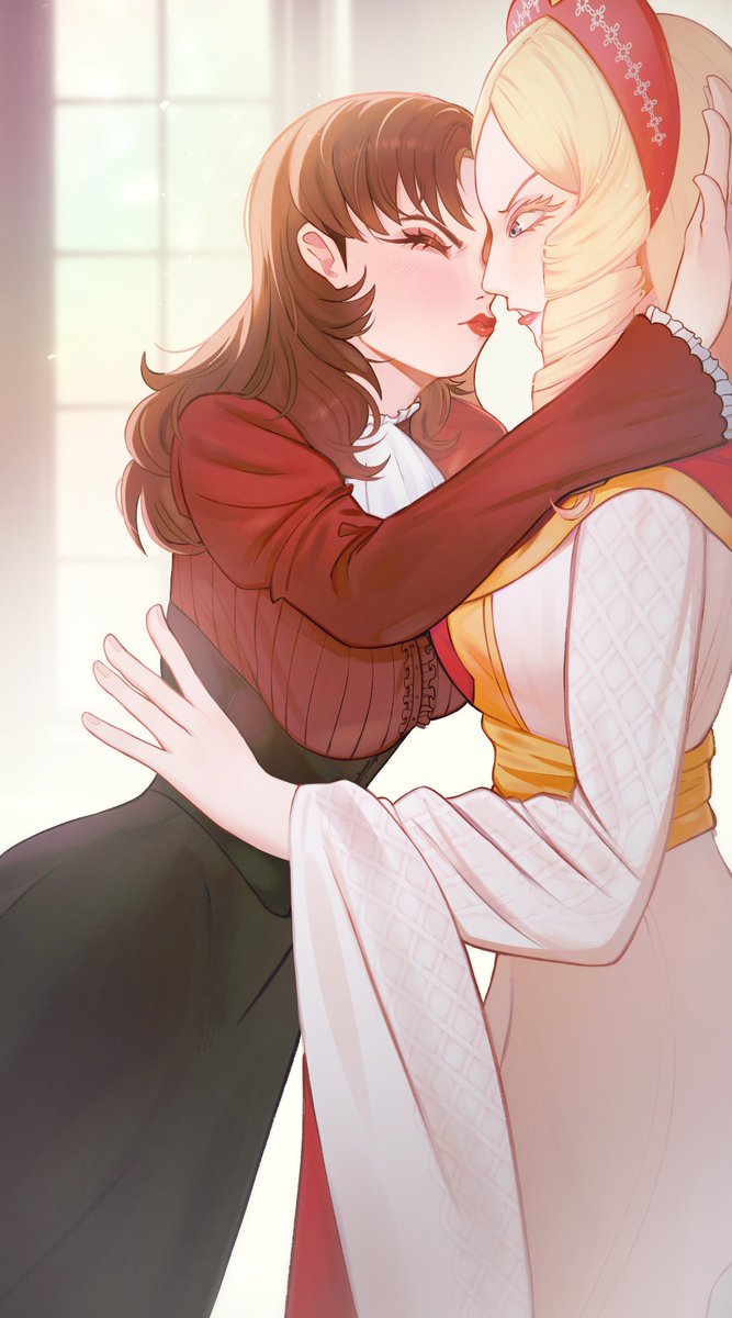 XaneSketch's tweet photo. Collab with @Kuromiss_ 

We switched lineart and colored each other's artwork. This is my result of his beautiful ocs Oksana and Carlotta hehe https://t.co/TdwjSY3ZMC