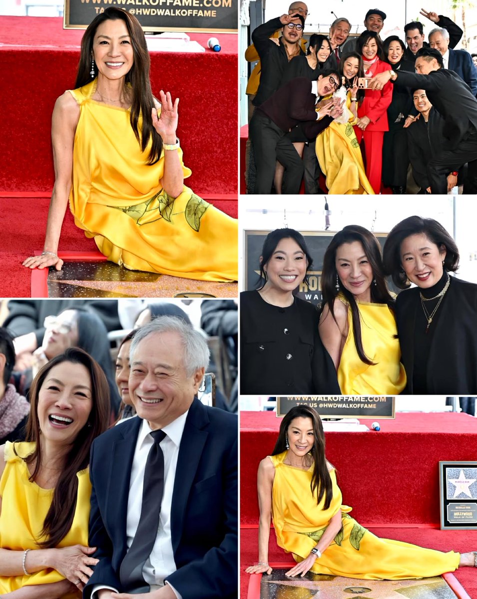 Jabz_CFC's tweet photo. When a star finally gets her star. ⭐ 

Michelle Yeoh dazzled at her Hollywood Walk of Fame ceremony, surrounded by loved ones as she received her star. ⭐ 💛 https://t.co/QiI2FbcOCd