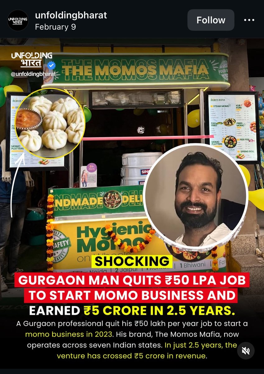 these posts should be called a crime. mis-selling startups. who will add that ₹5 crore is not takeaway capital and startups are not easy.