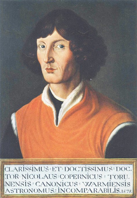 GrandeOrienteit's tweet photo. #AccaddeOggi #19febbraio 1473; nasce Niccolò #Copernico, grande uomo di scienza del Rinascimento che rivoluzionò la visione del mondo con la teoria eliocentrica, sostenuta poi da Galileo che venne condannato per eresia per aver osato confutare il dogma geocentrico della #Chiesa. https://t.co/lvM3VVNz6v